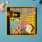 PERANAKAN TILES TUSCANY YELLOW SQUARE TRAY