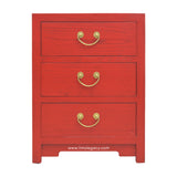 CABINET 3 DRAWER RED WASH MQZ-39