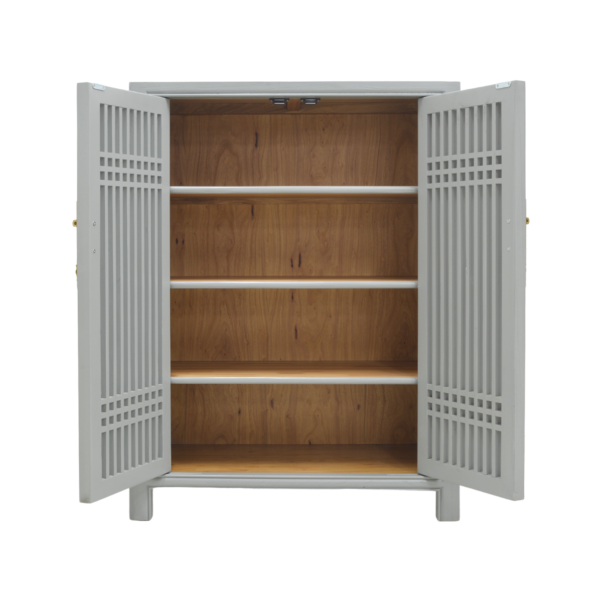 SHOE CABINET LATTICE 2DR GREY WASH MQZ-07 – LIMS Legacy Singapore