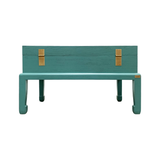 COFFEE TABLE CHEST ORIENT TURQUOISE WASH MQZ-24