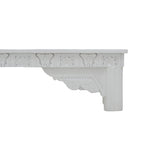 WHITE CARVED WOODEN BENCH