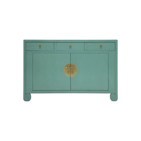 SIDEBOARD SCROLL 3DW2DR TURQUOISE WASH MQZ-19