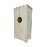 CABINET 2DR WITH LOCK WHITE WASH