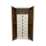 CABINET 2DR WITH LOCK WHITE WASH