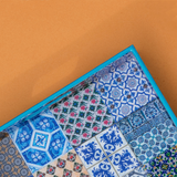 PERANAKAN TILES SAPPHIRE BLUE SQUARE TRAY