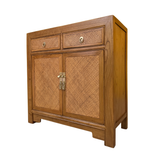SIDEBOARD RATTAN 2DW2DR LIGHT WOOD MQ-03