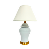 LAMP TEMPLE JAR CRACKLE WHITE H60CM