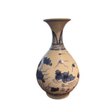 BLUE AND WHITE PEAR SHAPED VASE CSX/HEX