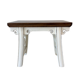 STOOL MING CARVED WHITE MZ-35