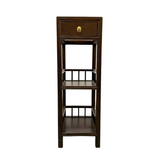 PEDESTAL 1DW2L DARK WOOD DY-01