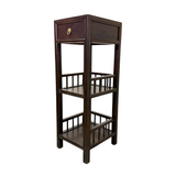 PEDESTAL 1DW2L DARK WOOD DY-01