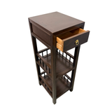 PEDESTAL 1DW2L DARK WOOD DY-01