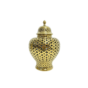 CUTWORK TEMPLE JAR GOLD M