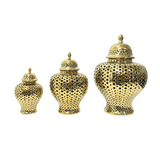 CUTWORK TEMPLE JAR GOLD M