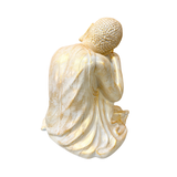 SITTING BUDDHA GOLD WHITE 40X40X54CM