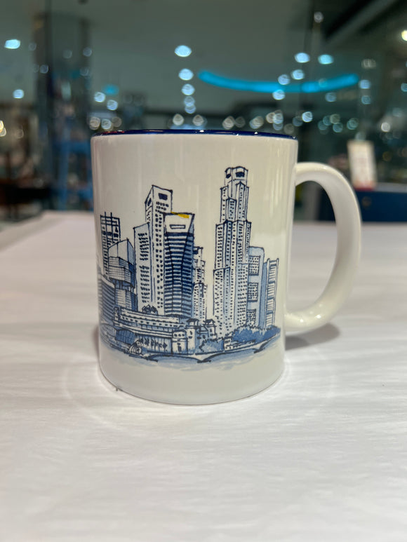 MUG SINGAPORE SKYINE B&W