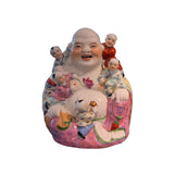 FAMILLE ROSE PORCELAIN MODEL OF BUDAI OM/PME