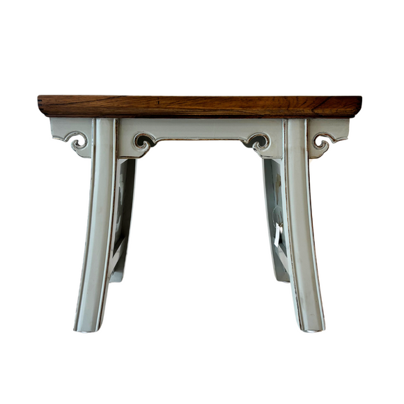 STOOL MING CARVED GREY MZ-35