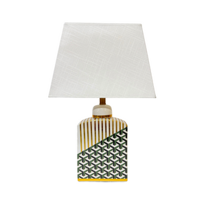 LAMP PORCELAIN GREEN PILLARS