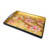 LACQUER TRAY (L) CHERRY BLOSSOM GOLD