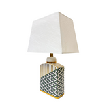 LAMP PORCELAIN GREEN PILLARS