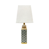 LAMP PORCELAIN GREEN PILLARS