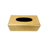 LACQUER TISSUE BOX PLAIN GOLD
