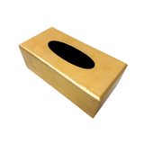 LACQUER TISSUE BOX PLAIN GOLD