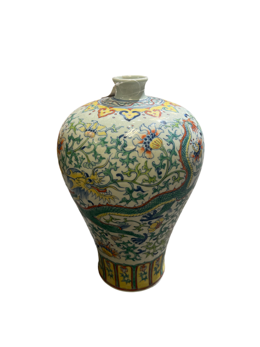 DOUCAI 'DRAGON & PHOENIX' MEIPING VASE – LIMS Legacy Singapore