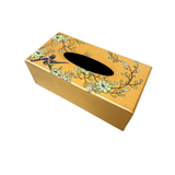 LACQUER TISSUE BOX FLEUR GOLD