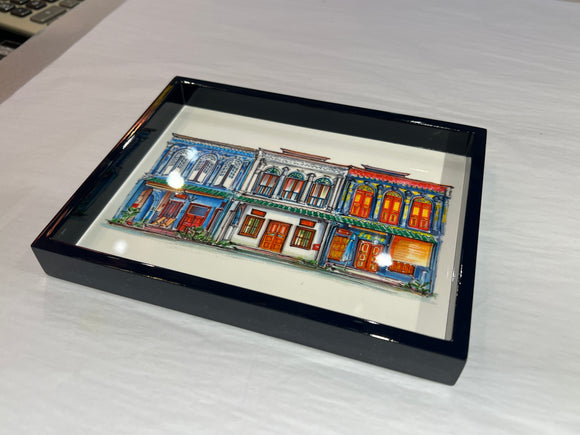 LACQUER TRINKET TRAY EMERALD HILL NAVY