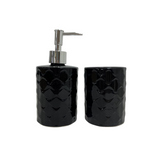 BATH ROOM SET OF 2 CHEVRON BLACK