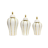 TEMPLE JAR WHITE GOLD STRIPS S