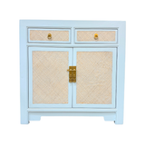 SIDEBOARD RATTAN 2DW2DR BABY BLUE MQ-03