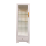 GLASS CABINET 1DW1DR WHITE WASH MQZ-41