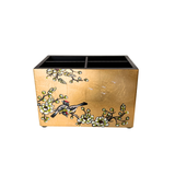 LACQUER REMOTE BOX FLEUR GOLD