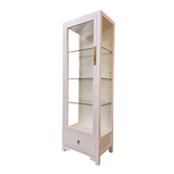 GLASS CABINET 1DW1DR WHITE WASH MQZ-41