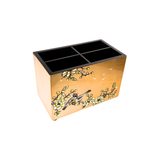 LACQUER REMOTE BOX FLEUR GOLD