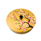 LACQUER CANDY BOX D25CM CHERRY BLOSSOM GOLD