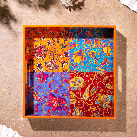 BATIK ART SQUARE TRAY