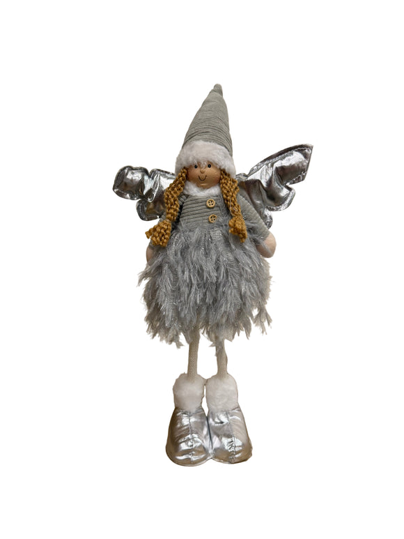 FLUFFY STANDING ANGEL GREY