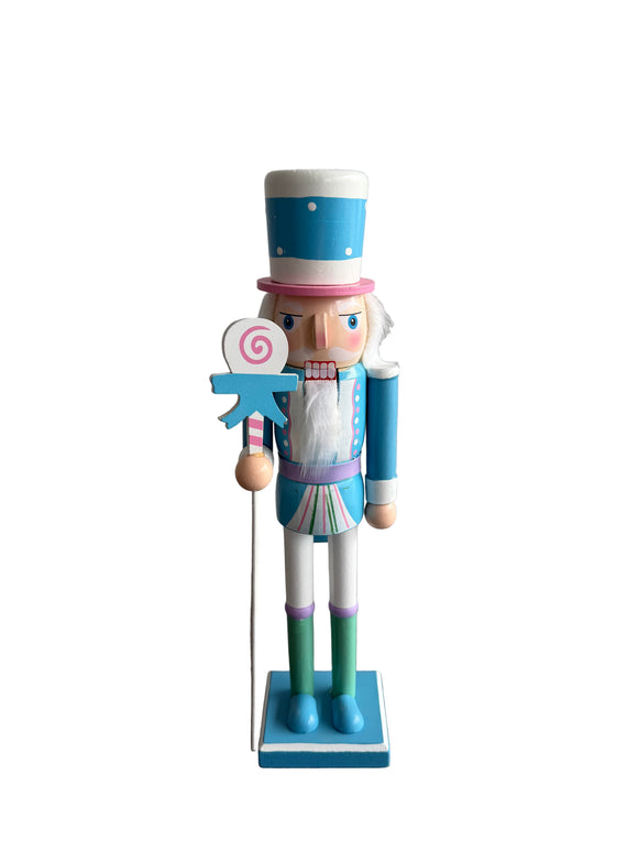 NUTCRACKER MACARON 38CM BLUE