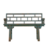 BENCH CUTWORK RUSTIC GREEN X-30