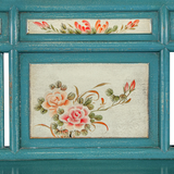 BENCH LATTICE WITH FLEUR TURQUOISE X-36