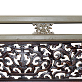 BENCH WITH CARVING RUSTIC WHITE X-43