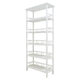 BOOKSHELF 5 SHELVING WHITE WASH MQZ-56