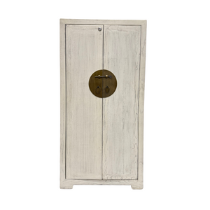 CABINET 2DR WITH LOCK WHITE WASH