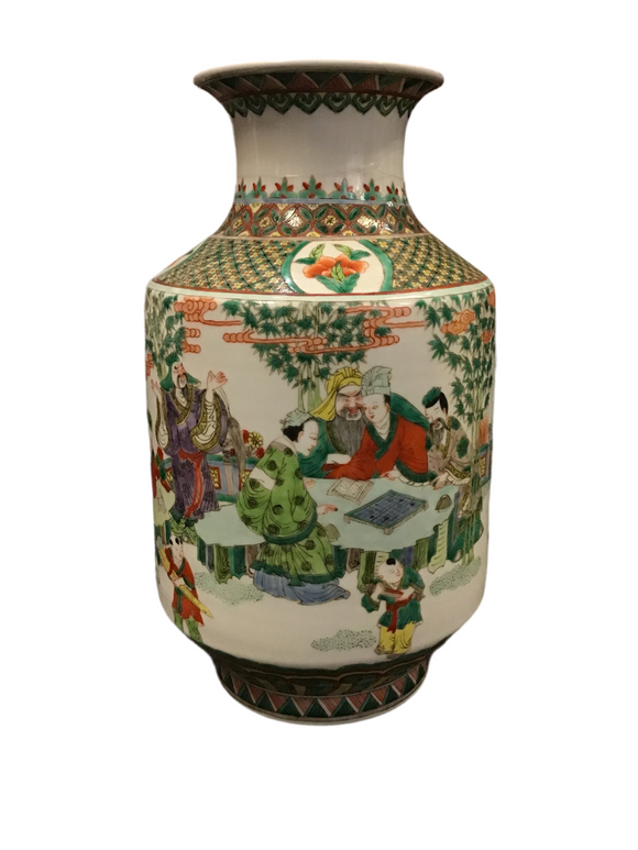 FAMILLE VERTE LANTERN VASE #1