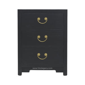 CABINET 3 DRAWER BLACK WASH MQZ-39