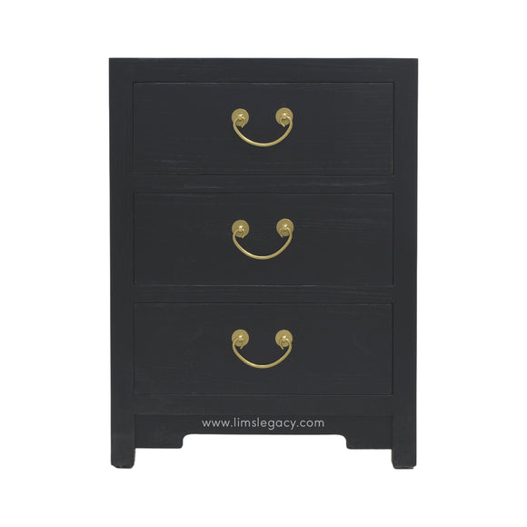 CABINET 3 DRAWER BLACK WASH MQZ-39